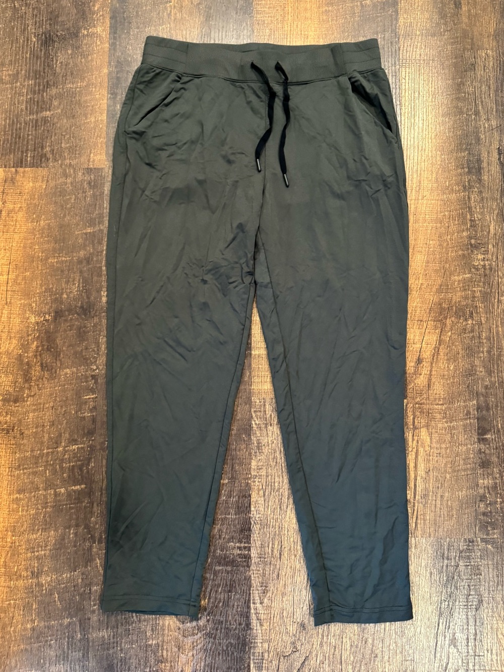 32 degrees slate grey/green tie waist joggers